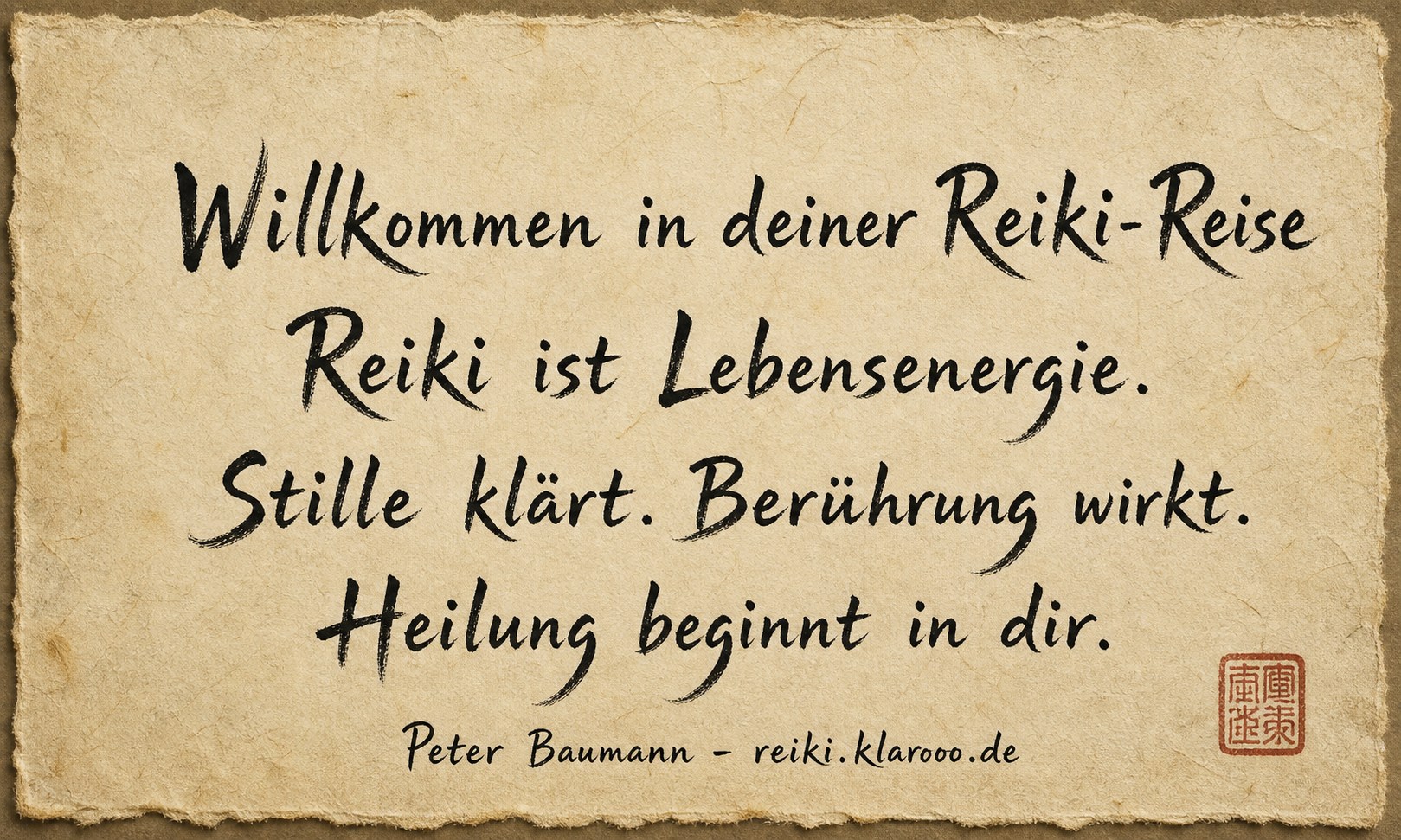 Tageskarte: Willkommen in deiner Reiki-Reise
