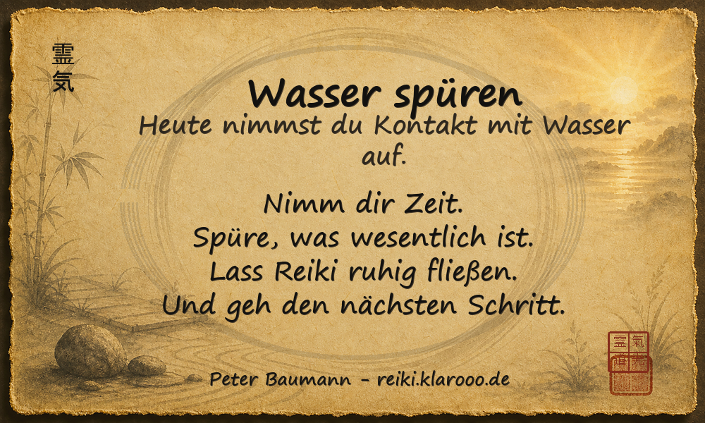 Tageskarte: Wasser spüren