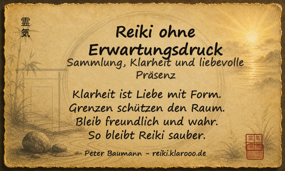 Tageskarte: Reiki ohne Erwartungsdruck