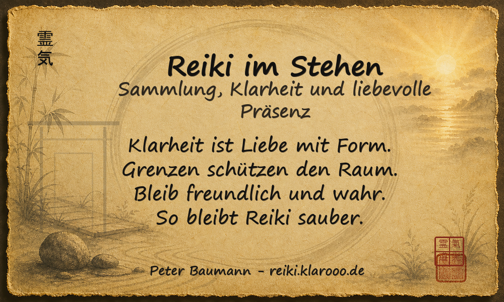 Tageskarte: Reiki im Stehen