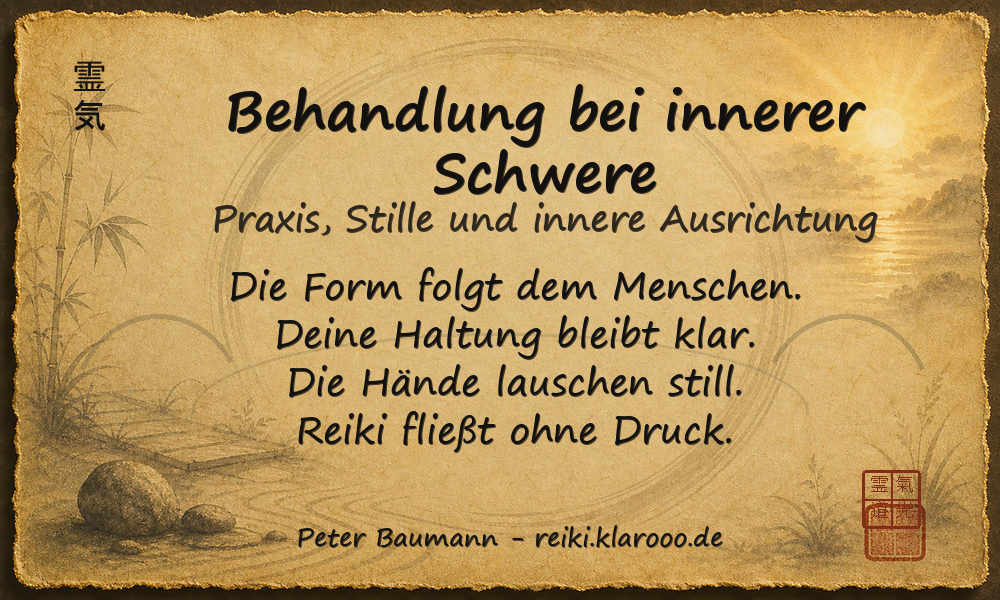 Tageskarte: Reiki-Session bei innerer Schwere