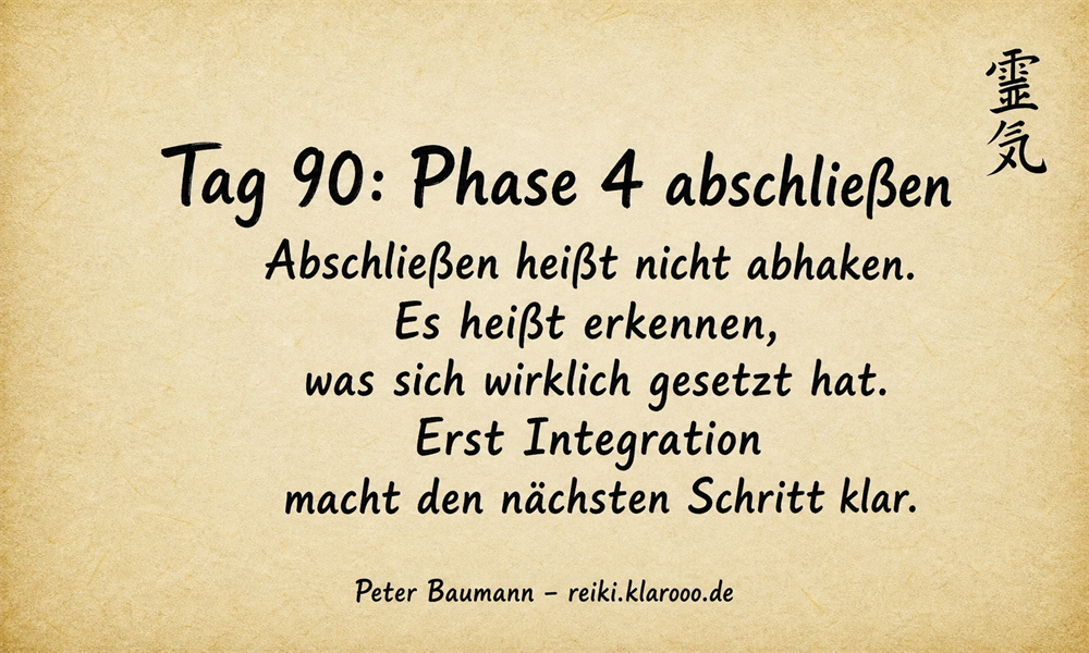Tageskarte: Phase 4 abschließen
