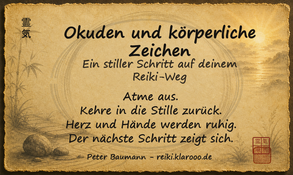 Tageskarte: Okuden und körperliche Zeichen