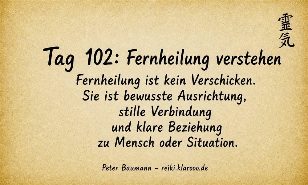 Tageskarte: Fernreiki-Arbeit verstehen
