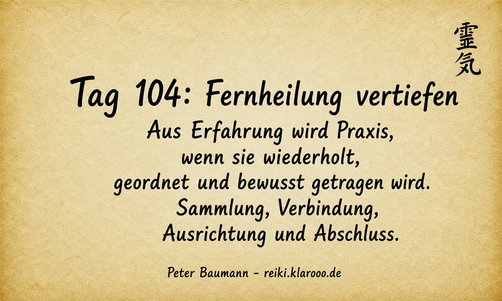 Tageskarte: Fernreiki-Arbeit vertiefen