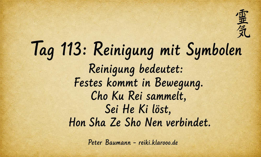 Tageskarte: Reinigung mit Symbolen