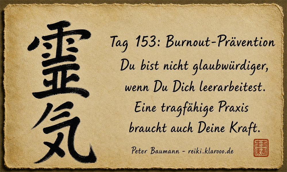 Tageskarte: Burnout-Prävention für Praktizierende
