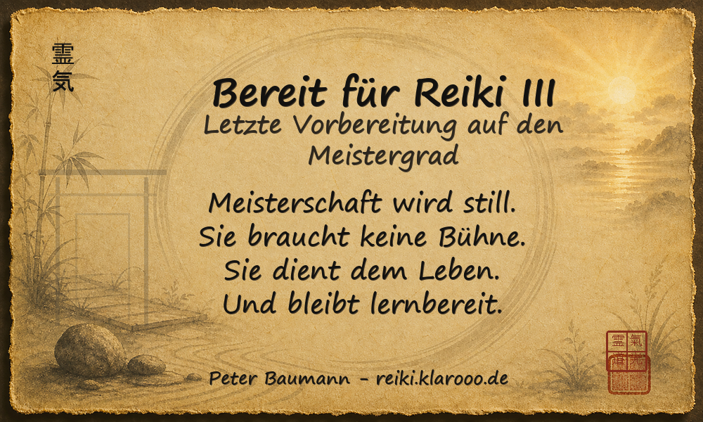 Tageskarte: Bereit für Reiki III