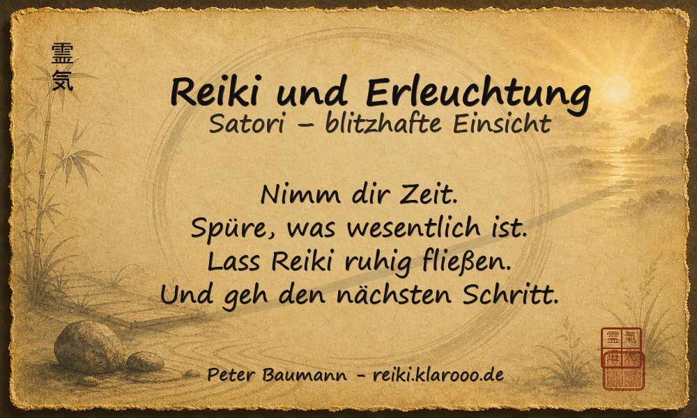 Tageskarte: Reiki und Erleuchtung