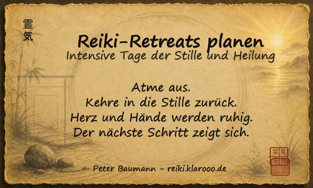 Tageskarte: Reiki-Retreats planen