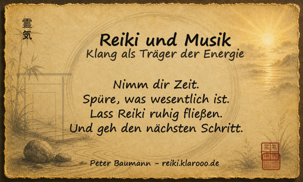Tageskarte: Reiki und Musik