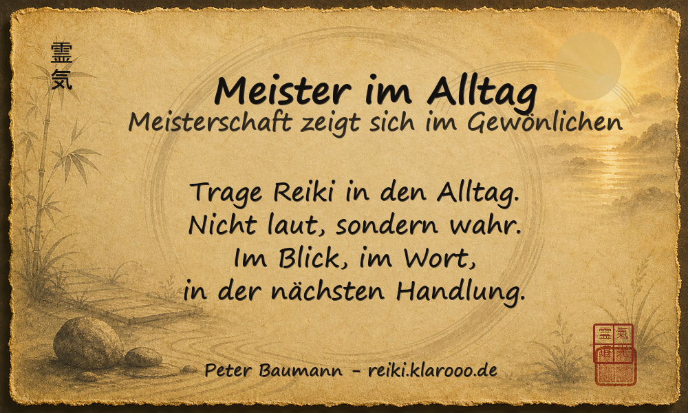 Tageskarte: Meister im Alltag