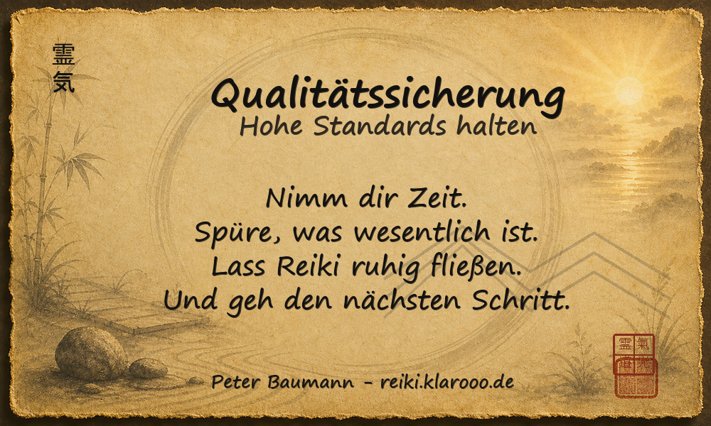 Tageskarte: Qualitätssicherung