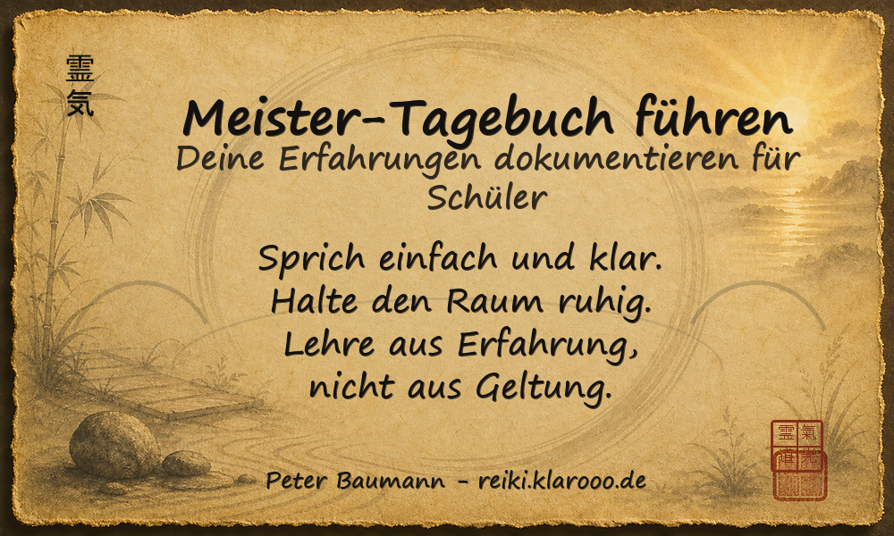 Tageskarte: Meister-Tagebuch führen