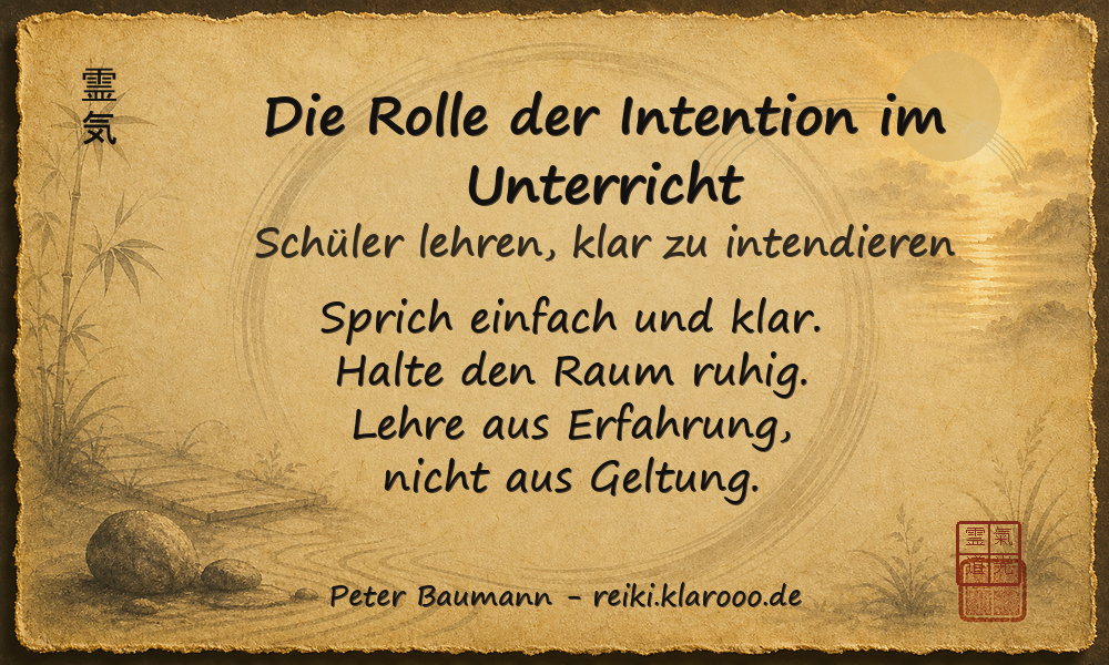 Tageskarte: Die Rolle der Intention im Unterricht