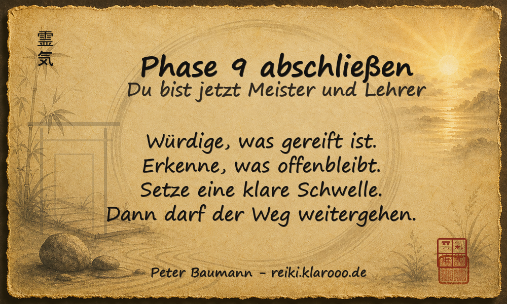Tageskarte: Phase 9 abschließen