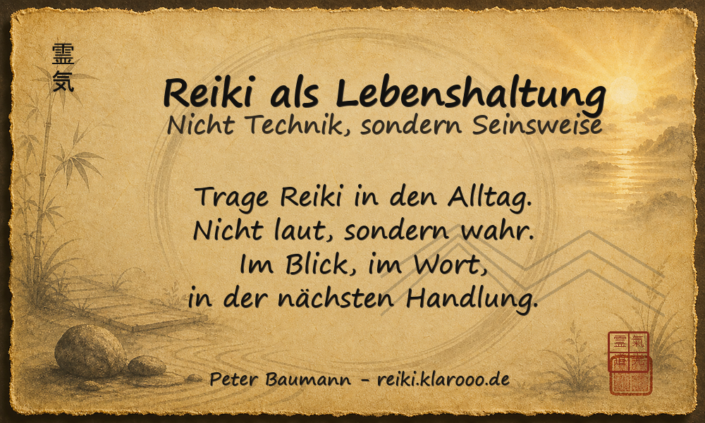 Tageskarte: Reiki als Lebenshaltung
