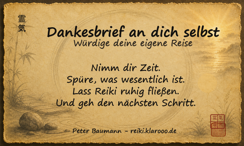 Tageskarte: Dankesbrief an dich selbst