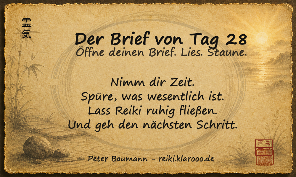 Tageskarte: Der Brief von Tag 28