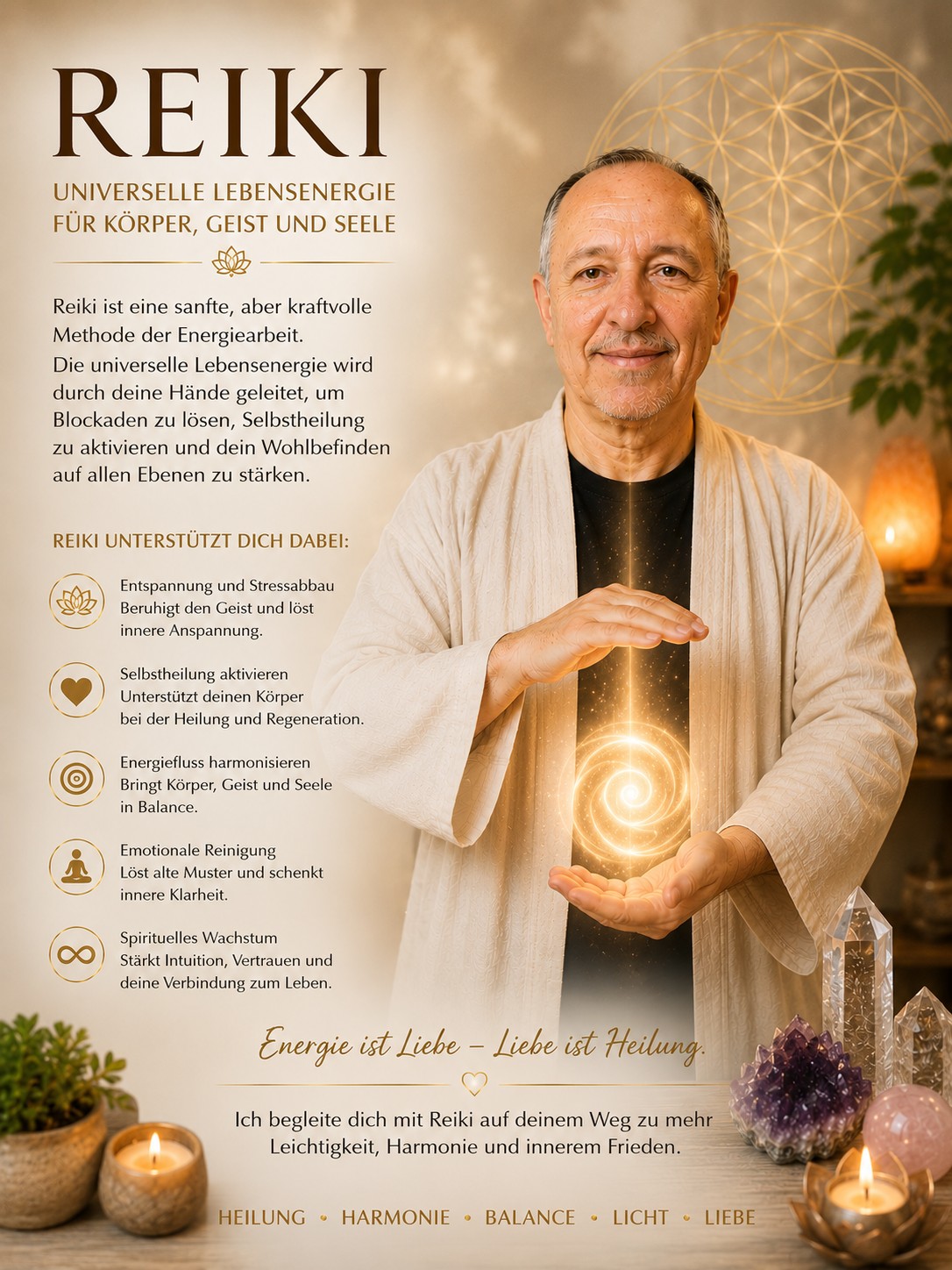 Energia Reiki como luz silenciosa